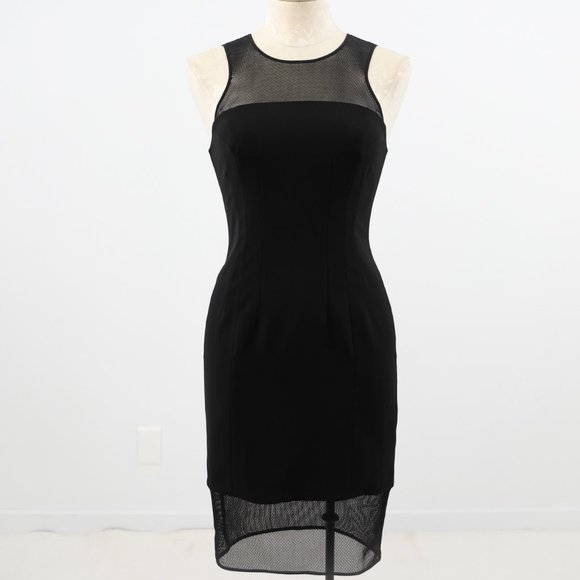 Jay Godfrey S Mesh Cutout Bodycon Midi Dress Black - Picture 9 of 9